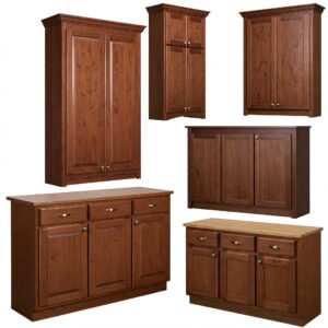 Different styles of Cherry Kitchen Units and cabinet designs.
