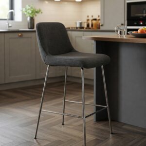 Stylish counter height kitchen table and chairs detail: comfortable back support.