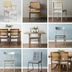 Variety of stylish farmhouse kitchen table and chairs designs.