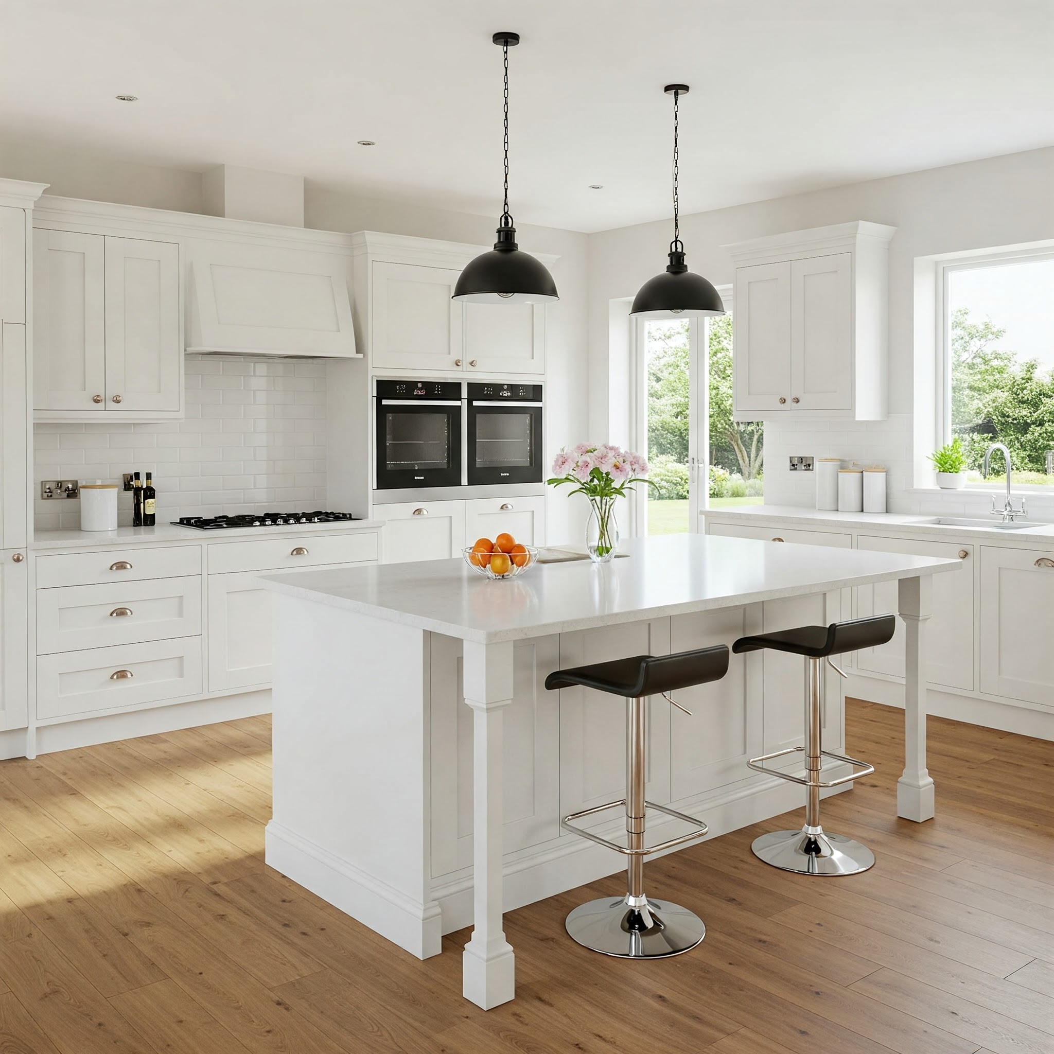 Modern kitchen cabinets with island, providing ample storage and workspace in a stylish design.