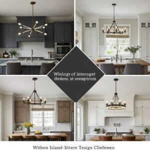How a kitchen island chandelier integrates seamlessly with various kitchen design aesthetics.
