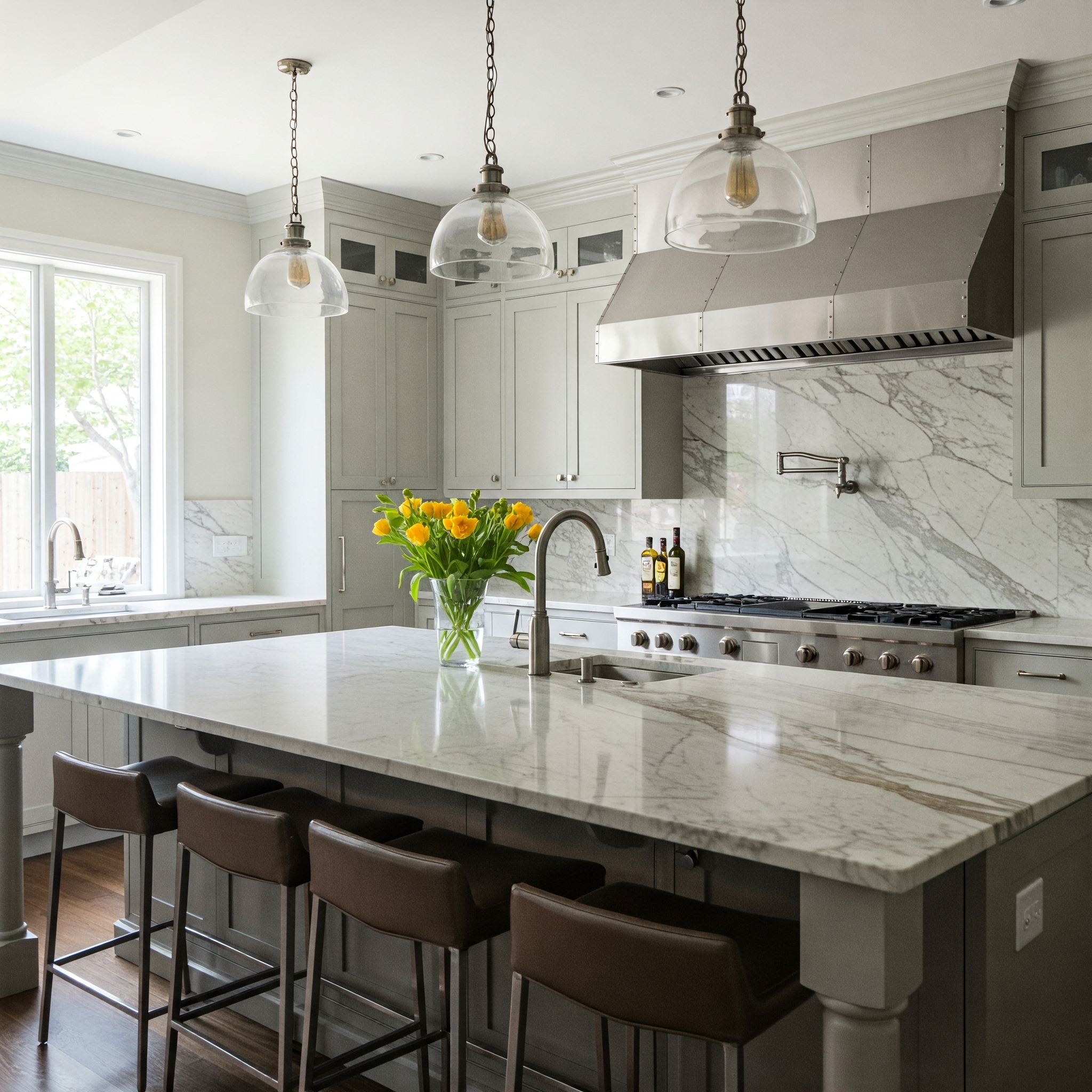 12 Breathtaking Kitchen Island with Marble Top Ideas for Ultimate ...
