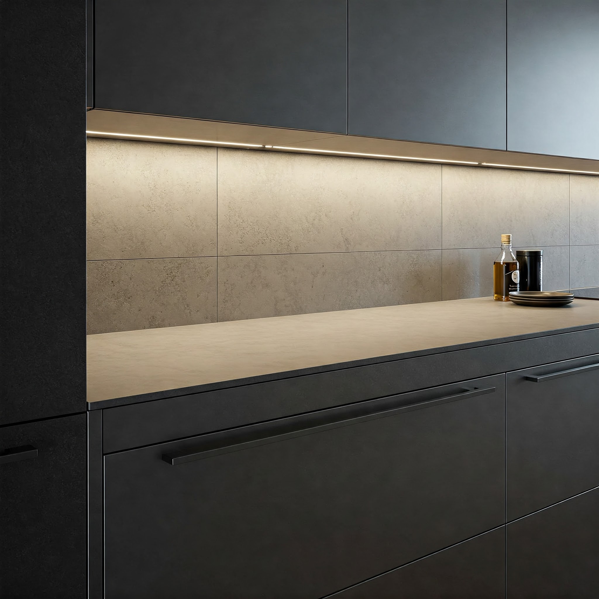 Modern stainless kitchen cabinet with sleek design.