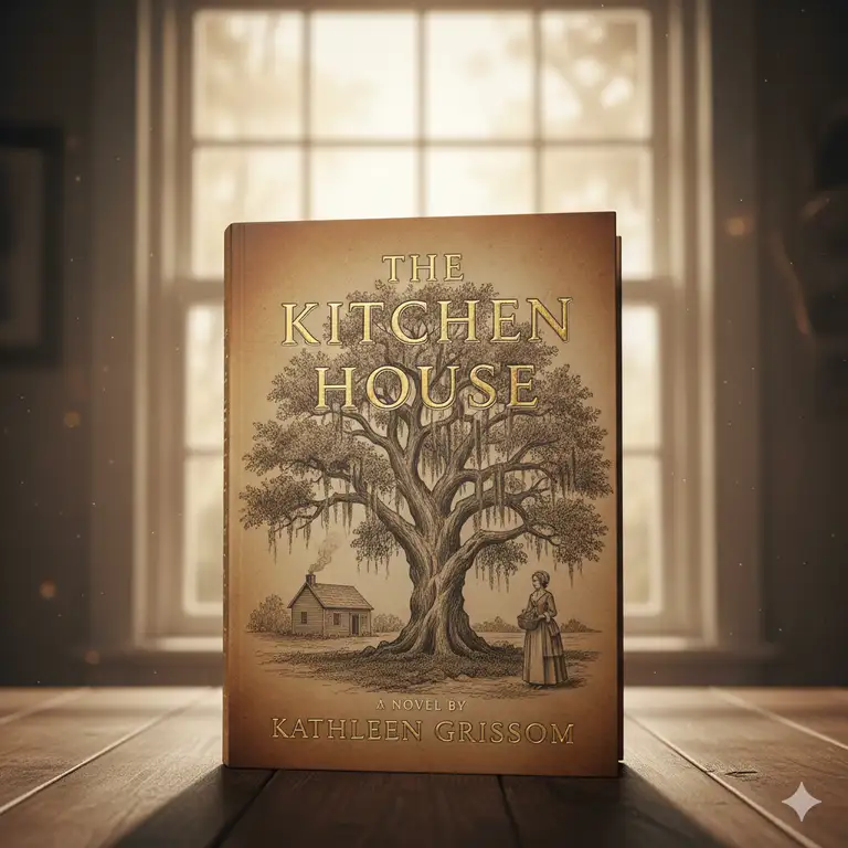 Official book cover of the historical fiction novel, the kitchen house book, by Kathleen Grissom