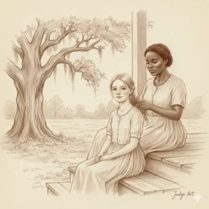 Illustrating the unique bond between Lavinia and Belle, central characters in the kitchen house book. 