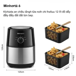 A family-sized meal prepared using the large 12qt air fryer for quick cooking