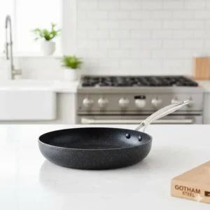 The signature 12-inch frying pan by Gotham Steel, known for its ultimate food release.