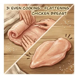 Seasoning and drying the surface of the meat to learn how to cook chicken in frying pan juicy.