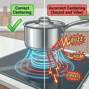 Explaining why some pans buzz and how to use induction cookware correctly to minimize vibration.