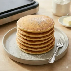 A final platter of uniform, perfect results after following the guide on how to cook pancakes on griddle evenly.